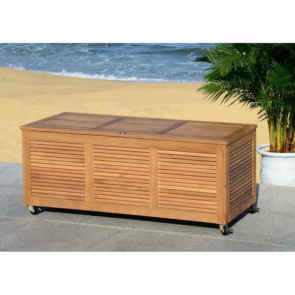 Safavieh 47.2 In. Elina Cushion Box, Teak PAT7038A